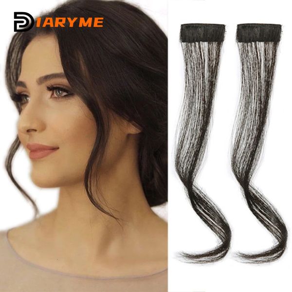 Frange Synthèse Frange Extensions de Cheveux Bouclés Clip-on Cheveux Avant Côté Longue Frange Ondulée Avec Clip Frange Invisible Faux Cheveux Postiche 231123