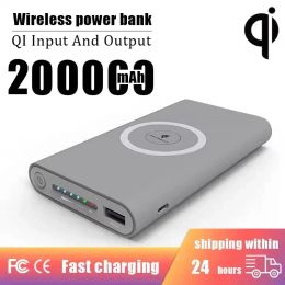 Banque 200000mah Charger sans fil Power Bank Portable Ultra Thin Fast Charge pour Samsung iPhone Huawei Xiaomi Pack de batterie externe