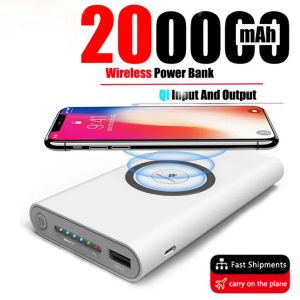 Bank 200000MAH Wireless Power Bank Twoway Super Fast Charging PowerBank Portable Charger Typec External Battery Pack voor iPhone Nieuw