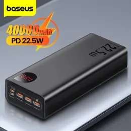 Bank BaseUS 40000mAh Banque d'alimentation Chargeur de batterie externe grande capacité PD 22,5 W Fast Charging Portable Powerbank pour iPhone Xiaomi