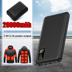 Banque Nouveau 20000mah Power Bank Mini Pack de chargeur de batterie externe pour chauffage Veste Pull