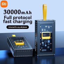 Bank Xiaomi 30000MAH Power Bank Eightport Twoway Snel opladen Geschikt voor Samsung iPhone Xiaomi Externe batterij Gratis verzending