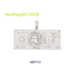 Bankbiljetten groothandel goedkoop 925 sterling zilveren moissaniet letter hanger aangepaste ketting hanger voor ketting