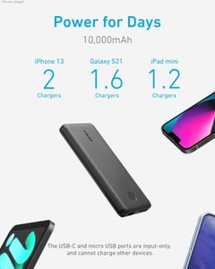 Banks Anker 313 Power Bank 10000mAh batterij Draagbaar Powerbank-pakket met HighSpeed PowerIQ Opladen van externe batterijen Q230826