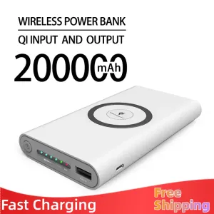 Banks Power Bank 200000mAh Banque de fil ultra-grande capacité Banque bidirectionnelle rapide Léger et portable Livraison gratuite