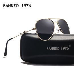Verboden 1976 Classic HD gepolariseerd metaalframe tion zonnebrillen Designer Dames mannen Feminin Brandnaam Vintage Glazen 220701