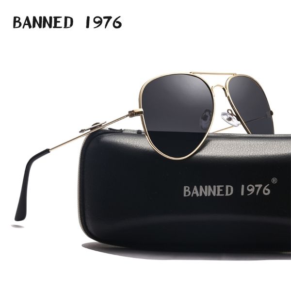 BANNED 1976 Classique HD Polarisé Cadre En Métal lunettes de Soleil Designer Femmes Hommes Feminin Marque Vintage Lunettes 220701