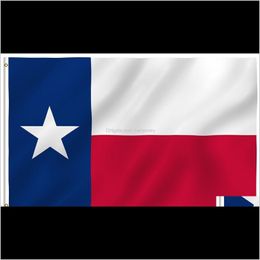 Banner Feestelijke feestbenodigdheden Home Drop Delivery 2021 Hoogwaardige 90x150cm Texas Staat Vlag Vivid Color and UV Fade Resistant - 100 Percentage