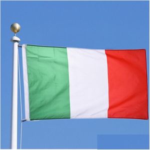Banner Vlaggen 1 Pcs Italië Vlag 90X150Cm / 3X5 Ft Grote Opknoping Nationale Land Italiaanse Gebruikt Voor Festival Woondecoratie Drop Levering Dhr8L