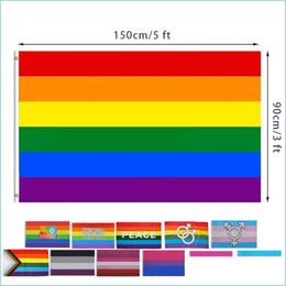 Drapeaux De Bannière 12 Modèles 3X5Fts 90X150Cm Philadelphia Phily Straight Ally Progress Lgbt Rainbow Gay Pride Flag Drop Delivery Home Gar Dhlby