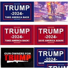 Banner Flags 150x90cm drapeau 2024 Supporters des élections américaines Supplies Donald Trump Take America Back 6 Styles Drop Livrot Home Garden Fe Dhnw1