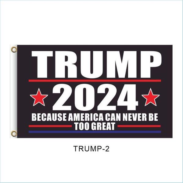 Banderas de banner 19 Estilo 2024 Trump Biden Bandera 90X150 cm EE. UU. Elección presidencial Poliéster Pongee Material Banderas Banderas Entrega de gota Dhxge