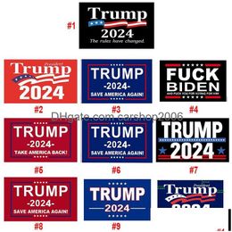 Banner Vlaggen 20 Stijlen Trump 3X5 Ft 2024 Herverkiezing Nemen Amerika Terug Vlag Met Messing Dichtingsringen Patriottische Drop Levering Thuis Tuin Fest Dhi3F