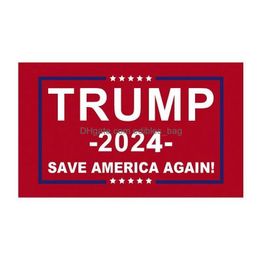 Banner vlaggen 2024 Campagnevlag Trump Us Keep Amerika opnieuw Ivanka Huishoudstuinbenodigdheden 150x90cm Drop Delivery Home Feestelijk deel Dhthd
