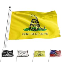Drapeaux de bannière 21 dessins 3x5 FT 90 * 150cm nous américain pas de marche sur snek bannière de serpent jaune drapeau d'état américain T2I52247