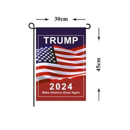 Banner Flags 30x45cm Trump 2024 Flag Maga Kag Republican USA Flagsanti Biden Never America Président Donald Funny Garden Campagne CPA4 DH2O5