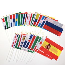 Banner vlaggen 36 % Euro Cup Deelnemende landen hand met Poles Small Bandeir Team Banderas voor voetbalclubvoetbalfans 221201