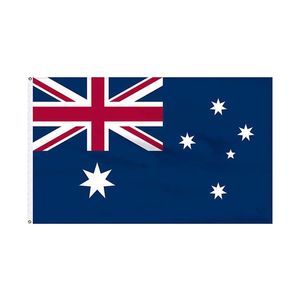 Bannervlaggen 3X5 Australië Vlag Op maat Nationaal Hangend Buiten Binnen Sn Afdrukken 68D Ondersteuning Drop Delivery Huis Tuin Feestelijk feest Dhwub