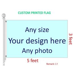 Flags de bannière 3x5 pieds drapeau personnalisé et toute couleur de logo 100d Polyester Impression numérique avec arbre Er GROMMETS DIMPRIVENCE DU MAISON DHWLN