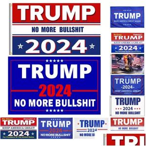 Banner Flags 3x5ft Digital Print Trump 2024 Flag Élection présidentielle américaine No More Campaign Drop Livrot Home Garden Festive Party Su Dh5gl