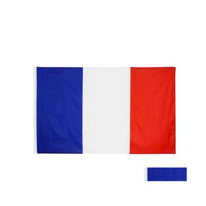 Banner vlaggen 50 stcs 90x150cm Frankrijk Vlag Polyester Drukte Europeaan met 2 messing doorvoertules voor het hangen van Franse nationale en banners Dro Dhaox