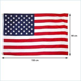 Banner Vlaggen 5X3Ft Amerika Nationale Vlag 150X90Cm Ons Voor Festival Viering Versieren Parade Algemene Verkiezing Land Drop Levering Dhgsw