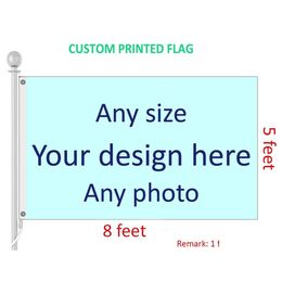 Banner Flags 5x8 pies Flagal de impresión personalizado de cualquier tamaño PROPORCIONADA su diseño Drop entrega Home Garden Suministros Festive Fiest Dhvo8