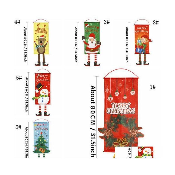 Bannière Drapeaux 6 Styles Drapeau De Noël Dessin Animé Cerf Bonhomme De Neige Père Noël Imprimer Fenêtre Tenture Murale Fête De Noël Décoration Maison Jardin Db Dhgsf