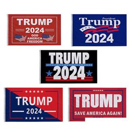 Banner Flags 90x150cm/3x5ft Trump 2024 FLAG ELECCIÓN GENERAL DE EE. UU. 2 Guardar a los Pollos de cobre Save America Again Polyester Outdoor Indoor Deco Dhisd