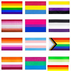 Banner Flags 90x150cm Gay Pride Rainbow Flag lgbt biual lesbien accessoires Panuels MTI Styles Rainbows BH7094 TQQ DUP Livraison Dh2ae