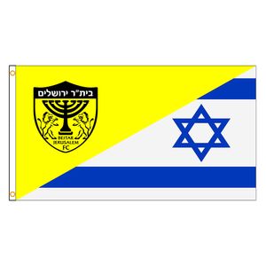Bannière Drapeaux 90x150cm Demi FC Israël Beitar Jérusalem Drapeau Polyester Imprimé Football Jeu Maison En Plein Air Pour La Décoration 230616