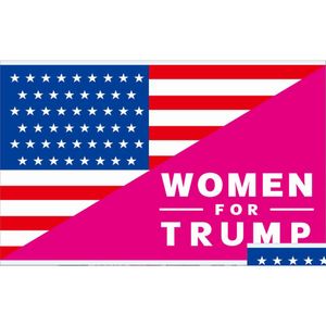 Drapeaux de bannière 90x150cm Femmes roses pour Trump Donald Flag Usa Hand Held Make America Great Again avec Drop Delivery Home Garden Festive P Dhx24