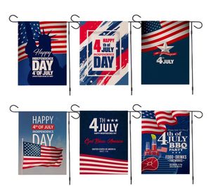 Banner Flags American Garden Flag Independence Day Flag 30 45cm Linen 4 juillet Memorial Garden Flags Banners5815296