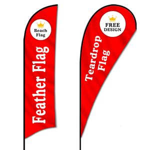 Bannervlaggen Strandvlag Feather Teardrop Banners Aangepaste afbeelding Gedrukte reclame Promotie Openingsviering Buitensportclub Gebruik 230616