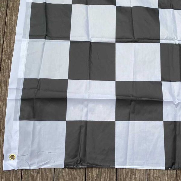 Banner Flags Livraison gratuite Banner à plaid noir et blanc 3 * 5ft Racing Flag Racing Checkered Flags Motorsport Racing Banner