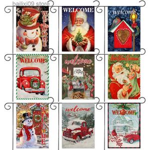 Banner Vlaggen Kerst Tuin Vlag Kerstavond Kerstman Festival Mood Tuin Decoratie Banner 30*45cm11.81IN*17.71IN T230926