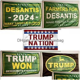 Banner vlaggen Custom 3x5 ft Trump Campaign Flag 2024 Breng terug voor presidentsverkiezingen drop levering home tuin Feestelijke feestvoorbevel DHCNC