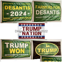 Banner vlaggen Custom 3x5 ft Trump Campaign Flag 2024 Breng terug voor presidentsverkiezingen Drop Deliver Delivery Home Garden Feestelijke Party Supp DHDMD