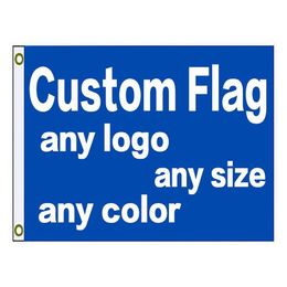 Drapeaux de bannière personnalisé 3x5ft drapeau d'impression avec votre logo de conception pour OEM bricolage livraison directe maison jardin fête fournitures Dhhpn