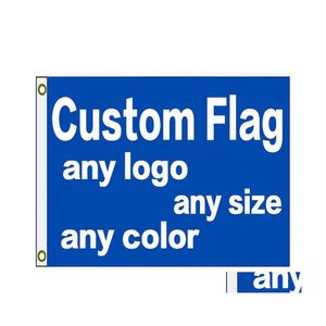 Banner Flags Custom 3X5Ft Stampa bandiera con il logo del tuo design per Oem Fai da te Consegna diretta Drop Home Garden Festive Party Supplies Dhed5