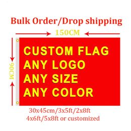 Bannervlaggen Aangepaste vlag 3x52x84x65x8ft Any Size Banner Flying Gratis ontwerp Polyester Sportauto Decor Home Gift Party Dorm indoor Outdoor 230814