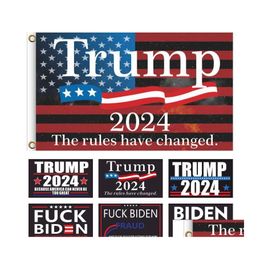 Bannière Drapeaux Dhs 19 Style 2024 Trump Biden Drapeau 90X150Cm Élection Présidentielle Américaine Polyester Pongé Matériel Drapeaux Bannières 1129 V2 Dr Dh6Hw