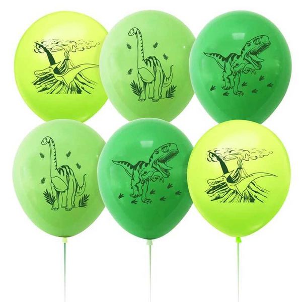 Banner Flags Dinosaur à thème décoration décoration joyeux anniversaire drapeau bannière dino latex ballons gâteau topper kids jungle safari anniversaire décor