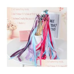 Banner Vlaggen Betoverde Wensen Fairy Wand - Kant Lint Streamers Met Bellen En Confetti Voor S-feestjes Drop Delivery Home Gar Dhr9A