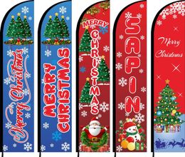 Banner vlaggen Feather vlag strand Swoop mes banner Happy Year vakantie Merry Christmas Festival viering boom cadeau verkoop 231102