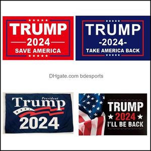 Bannière Drapeaux Festive Party Supplies Home Garden 2024 90X150Cm Presidential Usa General Election Banners Campaign For Flag Lost Lol 9Jh Q2