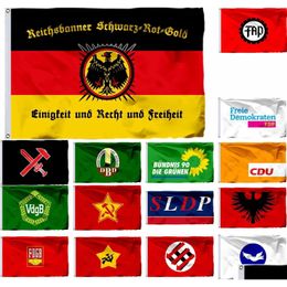 Banner Flags Allemagne Reichsbanner 2013 Flag Friedensrat DDR 3x5ft Bndnis 90-DIE GRNEN 90X150CM GERMANDE WORKERS BANNER21X14CM DRO DHAA9