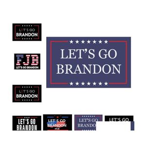 Banner Flags Lets Go Brandon Trump Bandera electoral Presidencial de doble cara 150X90Cm Regalo al por mayor 5206 Q2 Entrega directa Home Garden Dhow5