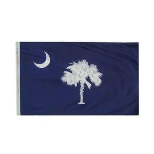 Drapeaux de bannière modèle 144860 drapeau d'état de la Caroline du Sud 3X5Ft 100D polyester extérieur ou intérieur Club impression numérique et vente en gros Drop Dhoee