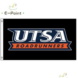 Banner Flags NCAA UTSA Roadrunners Flag 3x5ft 90cmx150cm Polyester Decoration Flying Home Garden Festive Cadeaux Drop livraison Party Sup Dhlhx